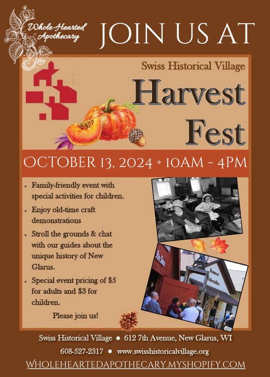 Oct. 15 Event: Harvest Fest at the Swiss Historical Village Museum