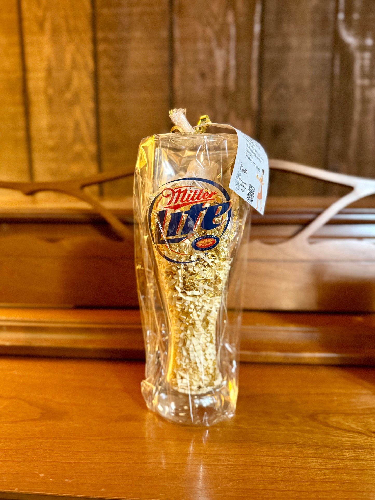 Miller Light Tea + Vintage Cocktail Glass Gift Set