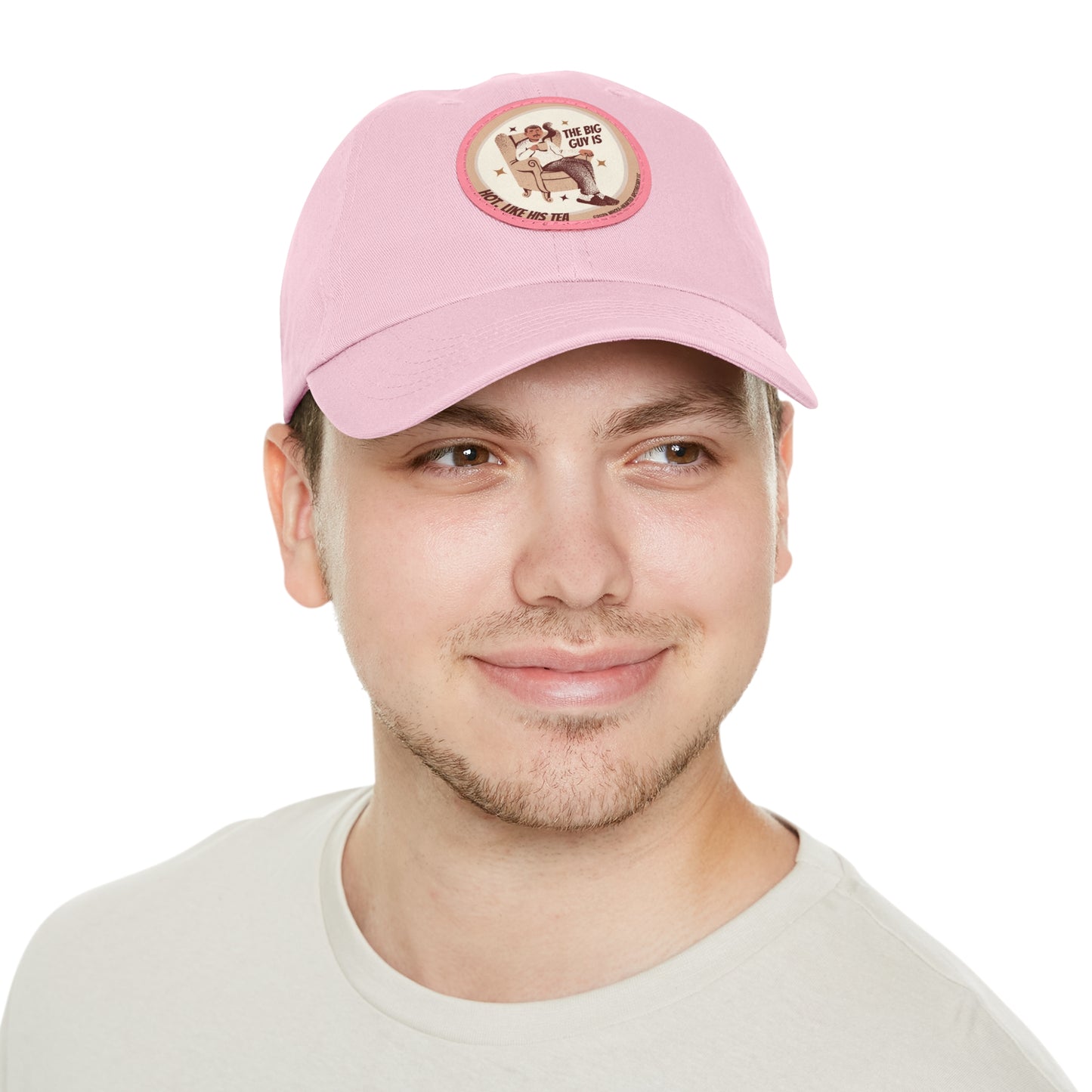 The Big Man Dad Hat with PU Leather Patch (Round)