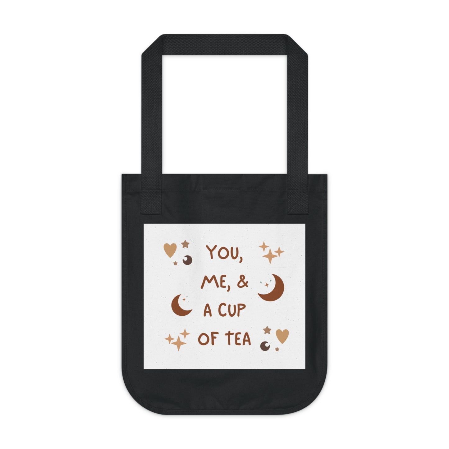 You, Me, and a Cup of Tea Organic Canvas Tote Bag