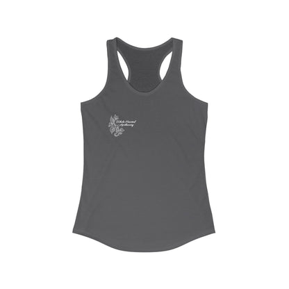 Women's Ideal Racerback Tank, Whole-Hearted Apothecary Logo