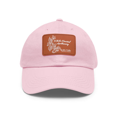 Whole-Hearted Apothecary Dad Hat with Faux Leather Patch (Rectangle)