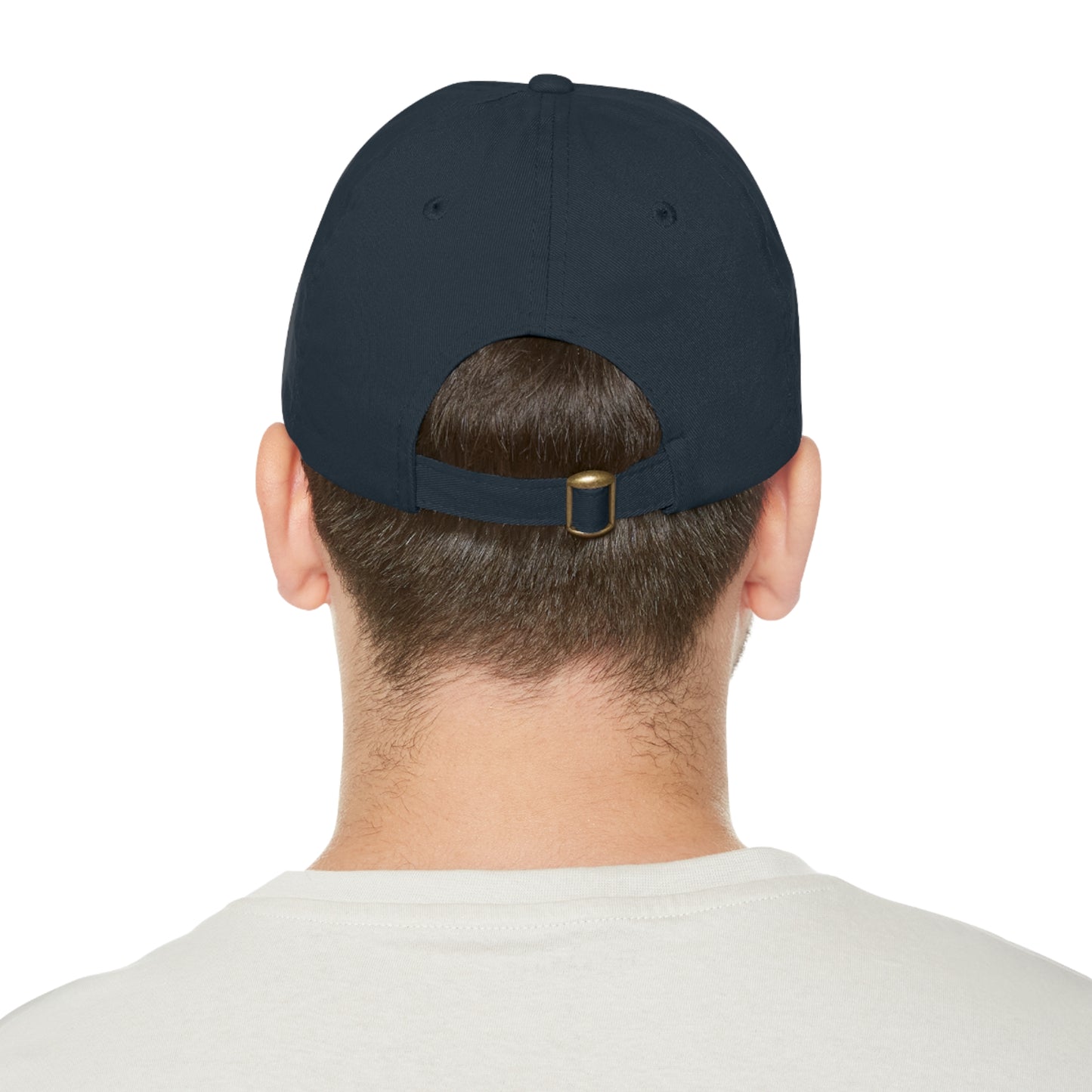 The Big Man Dad Hat with PU Leather Patch (Round)