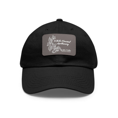 Whole-Hearted Apothecary Dad Hat with Faux Leather Patch (Rectangle)