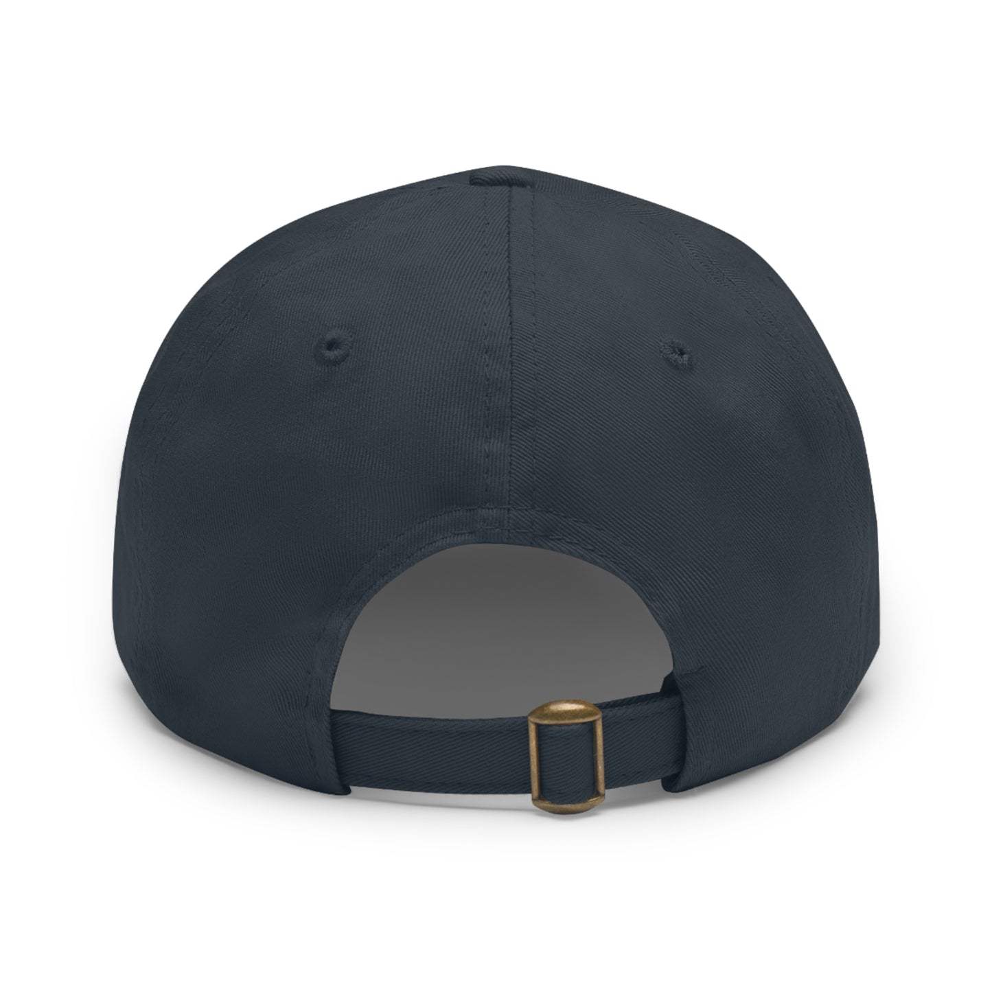 The Big Man Dad Hat with PU Leather Patch (Round)