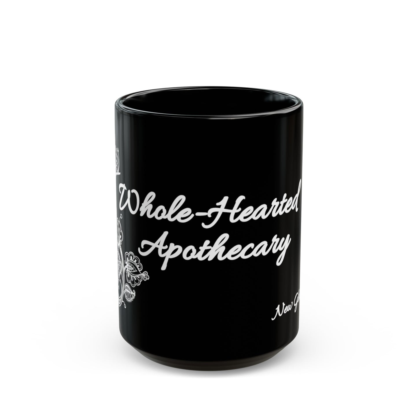 Whole-Hearted Apothecary Black Mug (11oz, 15oz)