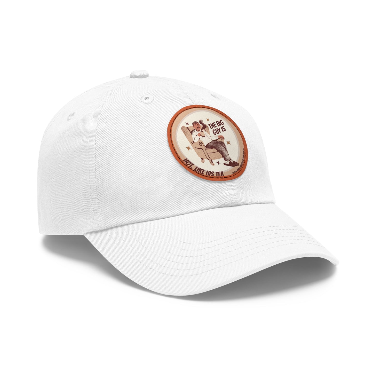 The Big Man Dad Hat with PU Leather Patch (Round)