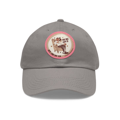 The Big Man Dad Hat with PU Leather Patch (Round)