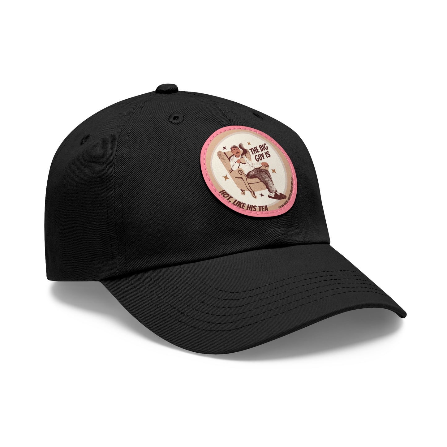 The Big Man Dad Hat with PU Leather Patch (Round)