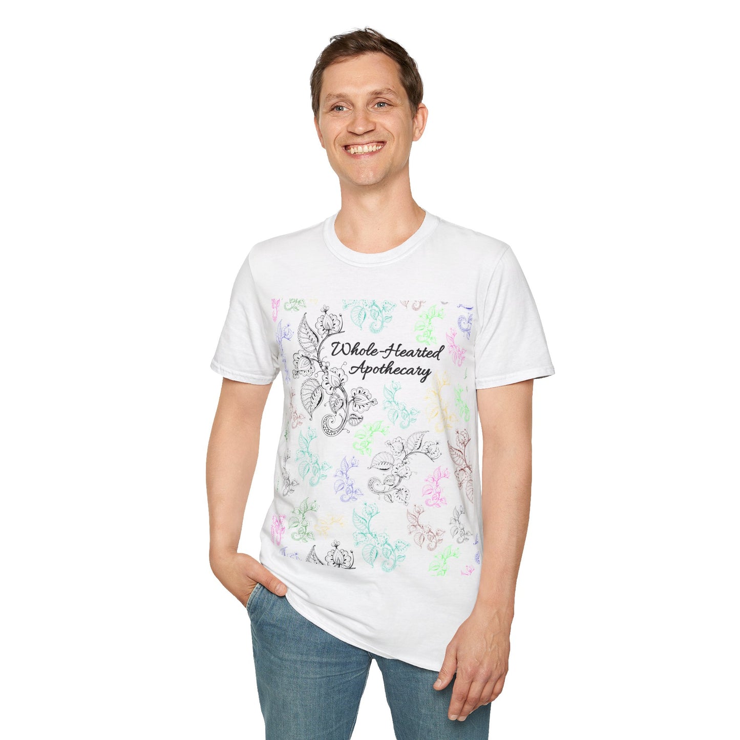 Whole-Hearted Apothecary Colorful Logo Unisex Softstyle T-Shirt