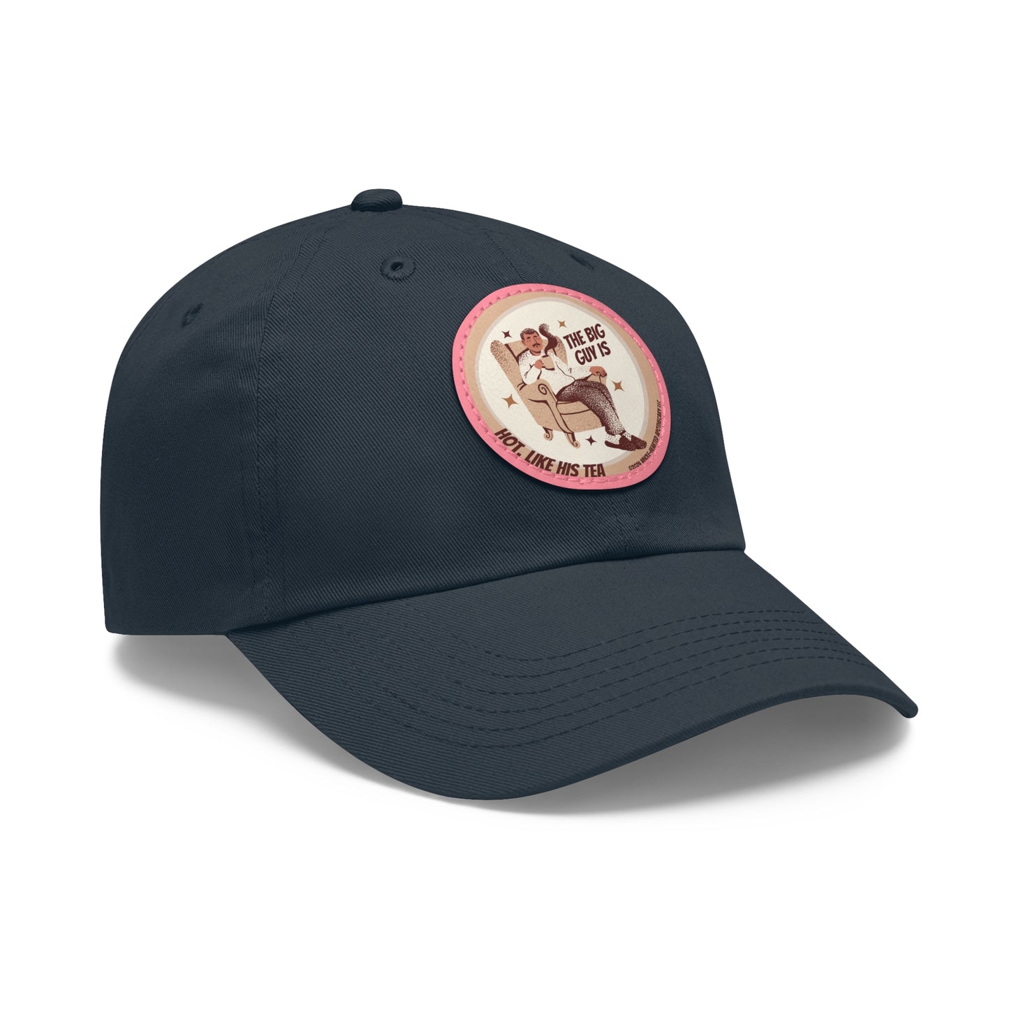 The Big Man Dad Hat with PU Leather Patch (Round)