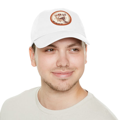 The Big Man Dad Hat with PU Leather Patch (Round)