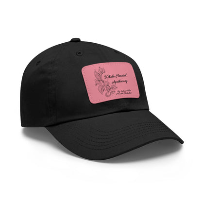 Whole-Hearted Apothecary Dad Hat with Faux Leather Patch (Rectangle)