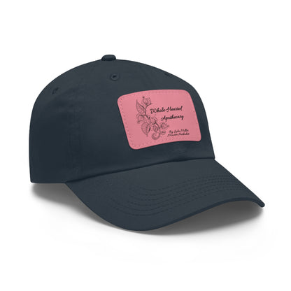 Whole-Hearted Apothecary Dad Hat with Faux Leather Patch (Rectangle)