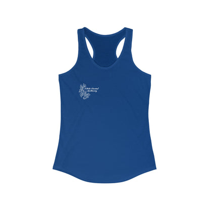 Women's Ideal Racerback Tank, Whole-Hearted Apothecary Logo