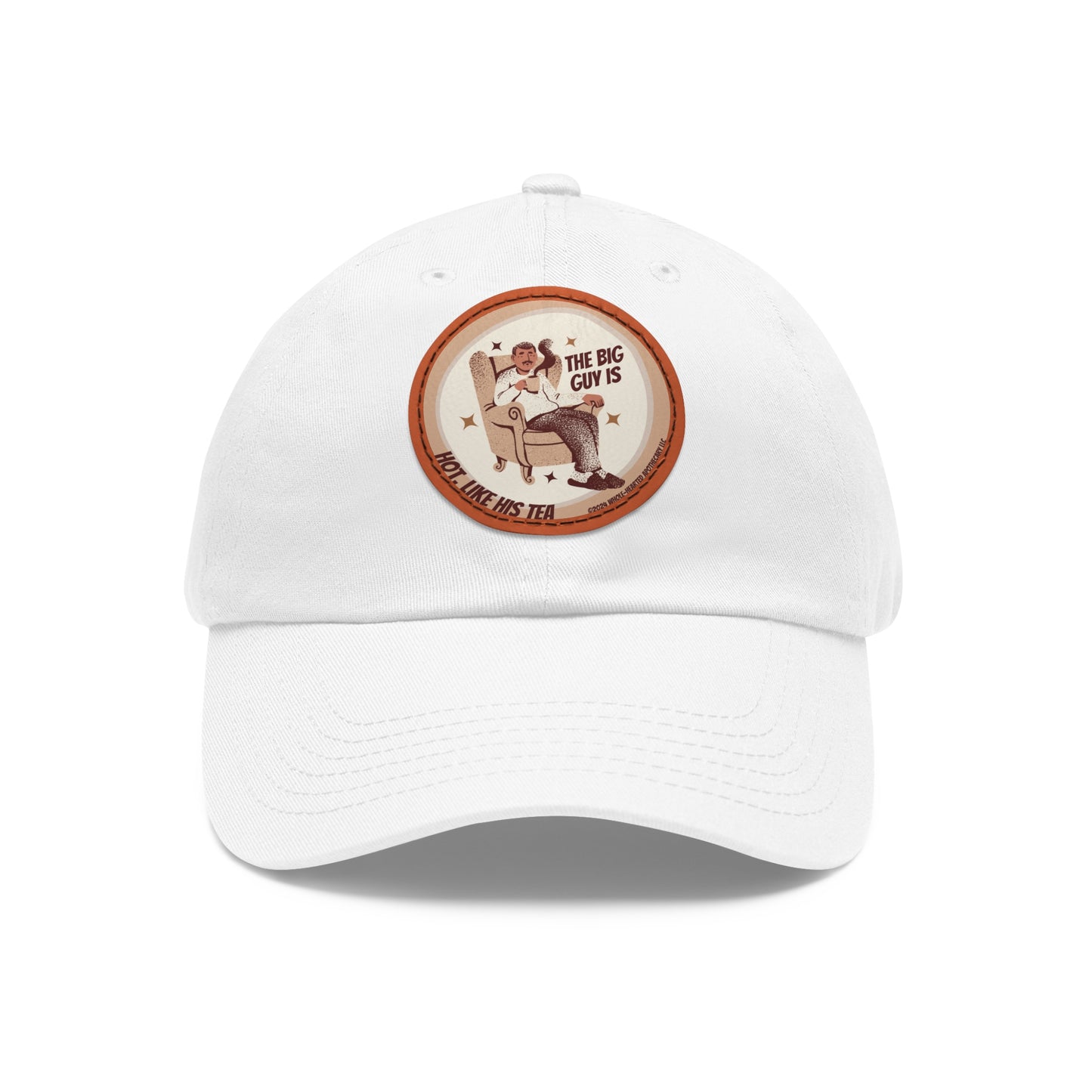 The Big Man Dad Hat with PU Leather Patch (Round)