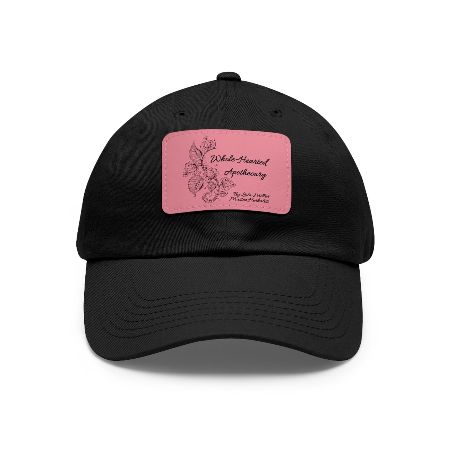 Whole-Hearted Apothecary Dad Hat with Faux Leather Patch (Rectangle)