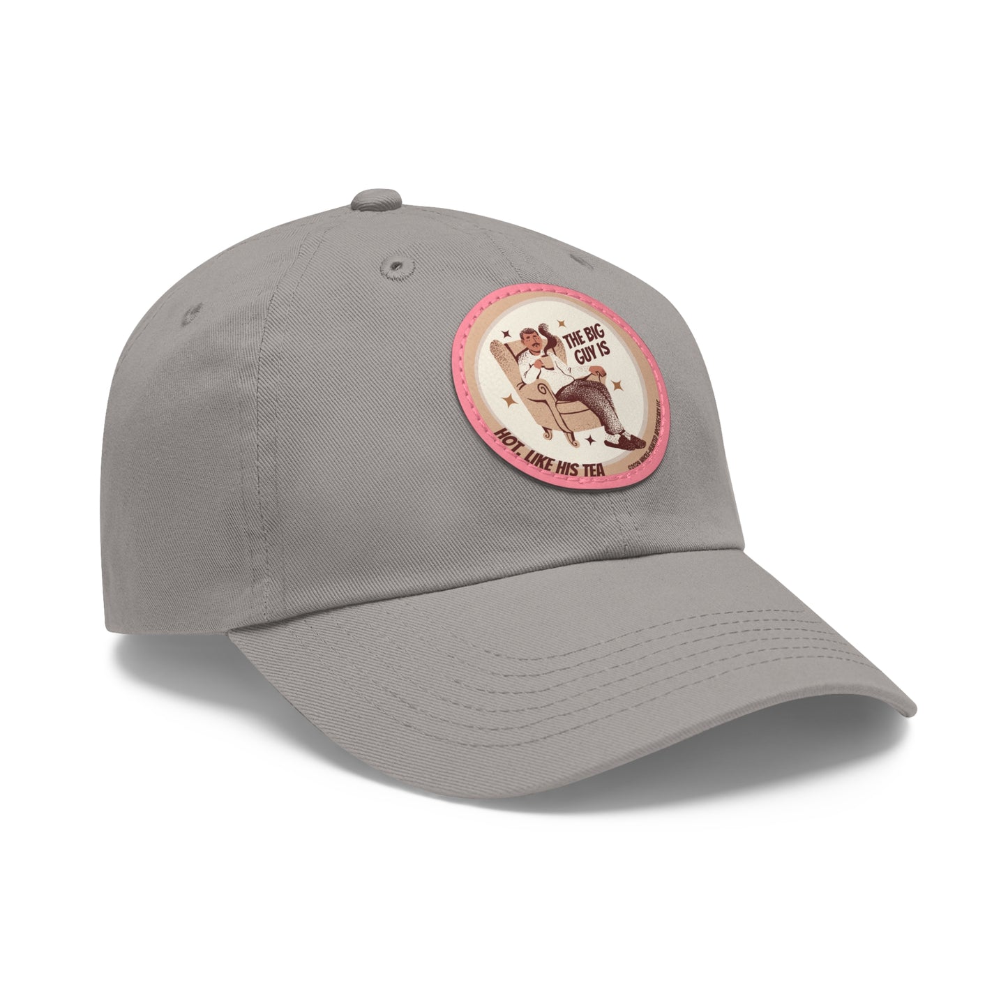 The Big Man Dad Hat with PU Leather Patch (Round)