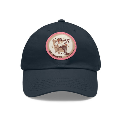 The Big Man Dad Hat with PU Leather Patch (Round)