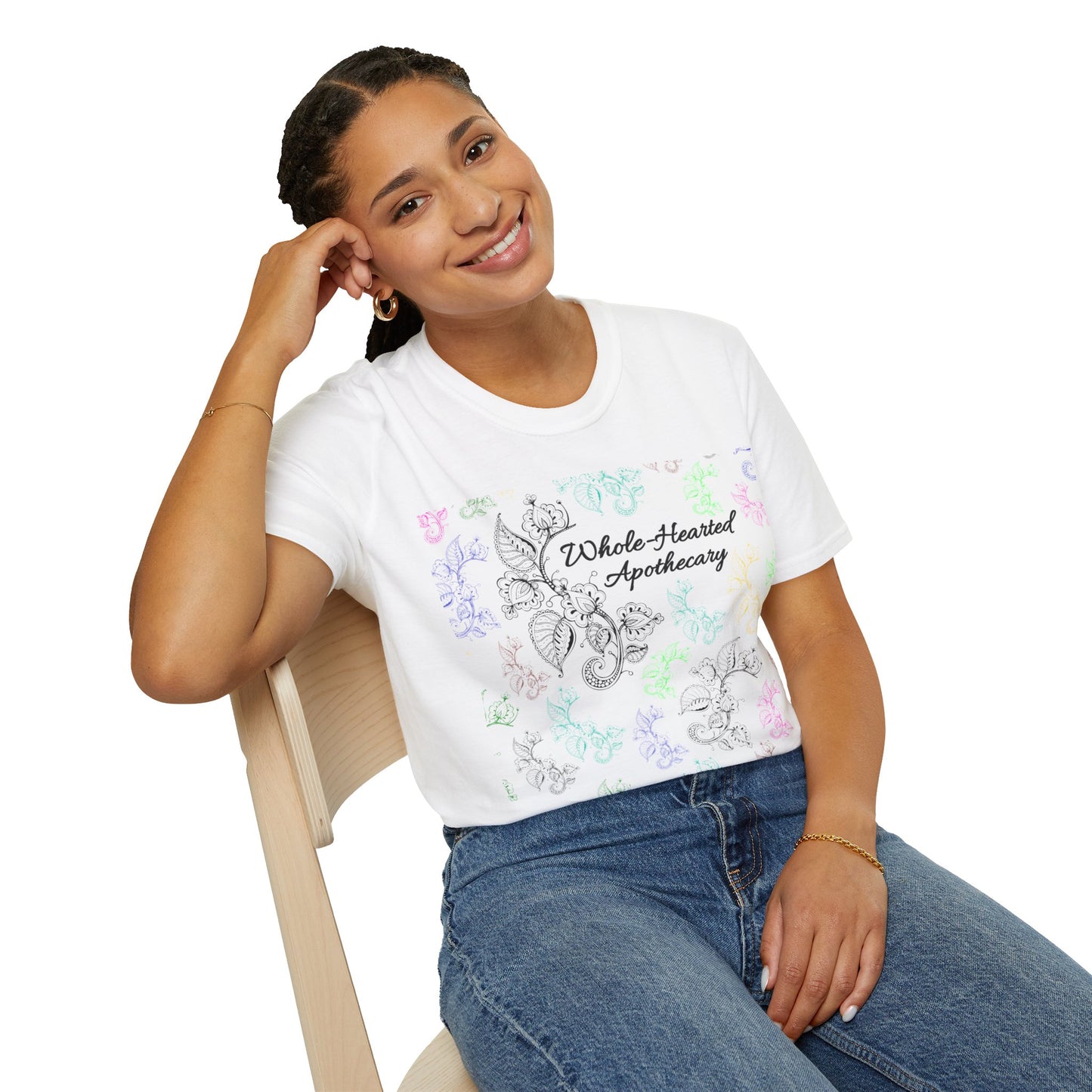 Whole-Hearted Apothecary Colorful Logo Unisex Softstyle T-Shirt