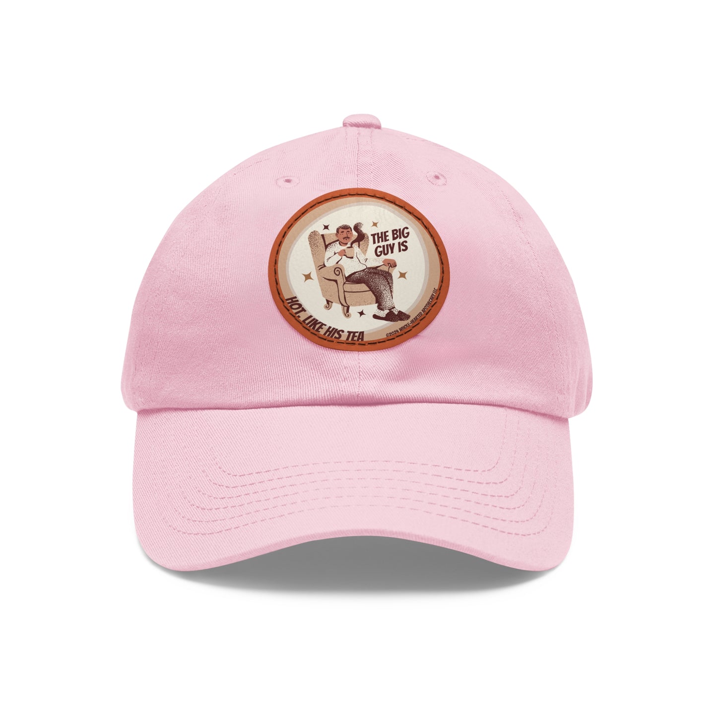 The Big Man Dad Hat with PU Leather Patch (Round)