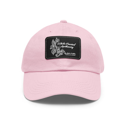 Whole-Hearted Apothecary Dad Hat with Faux Leather Patch (Rectangle)